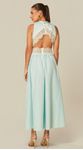 Vestido Midi com Renda Verde