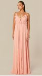 Vestido Longo com Babados Rosa