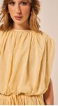 Blusa Balonê sem Mangas Amarelo Claro