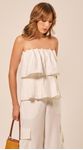 Blusa em Alfaiataria com Franzidos Off