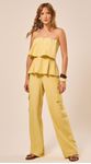 Blusa em Alfaiataria com Franzidos Amarelo