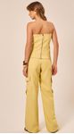 Blusa em Alfaiataria com Franzidos Amarelo