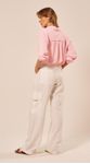 Calça Cargo Cintura Alta Off 