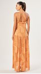 Vestido Longo de Alça Paisley Bege