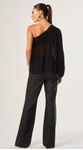 Calça Flare Couro Preto 