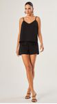 Blusa de Alça com Decote V Preto