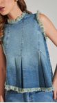 Blusa Jeans Assimétrica