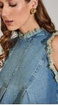 Blusa Jeans Assimétrica