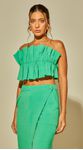 Blusa Pregueada Sem Alças