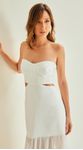 Vestido Midi Sem Alças
