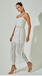 Vestido Decote Reto com Fenda Off White