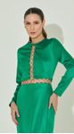 Vestido Midi Manga Longa com Argolas