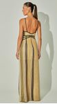 Vestido Longo de Alça em Tricot Bege 