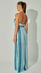 Vestido Longo de Alça em Tricot Azul