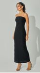 Vestido Malha Texturizada Sem Alças