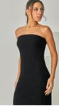 Vestido Malha Texturizada Sem Alças
