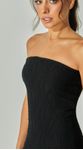 Vestido Malha Texturizada Sem Alças