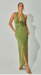Vestido Malha Com Aplicação Dourada
