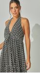 Vestido Bordado Com Recortes