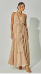 Vestido Bordado Com Recortes