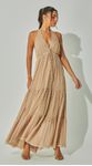 Vestido Bordado Com Recortes