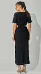 Vestido Malha Texturizada Com Vazados