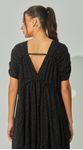 Vestido Amplo Poá Metalizado