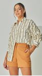 Camisa Bordada Com Bolso