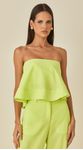 Blusa sem Alça Alfaiataria 
