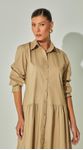 Vestido com Mangas e Cinto