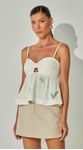 Blusa de Alça com Bordado