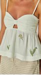 Blusa de Alça com Bordado