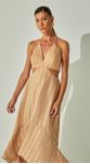 Vestido Midi Linho Bordado