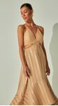 Vestido Midi Linho Bordado