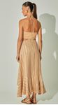 Vestido Midi Linho Bordado