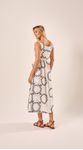 Vestido Midi Linho Bordados Off White