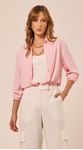 Camisa Manga Longa em Alfaiataria Rosa Claro 