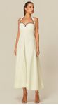 Vestido Midi em Linho Off