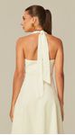 Vestido Midi em Linho Off