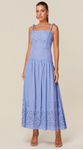 Vestido Midi em Laise Azul