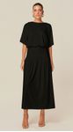 Vestido Midi em Malha Fluída Preto