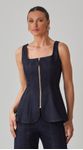 Blusa Jeans C/ Recortes Donatela
