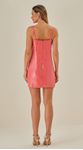 Vestido Curto De Paetê Rosa