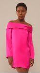 Vestido Curto de Manga Longa Pink