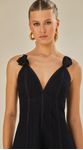 Vestido Midi Jeans Flor