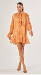Vestido Curto Paisley Bege