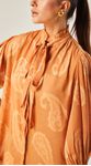 Vestido Curto Paisley Bege
