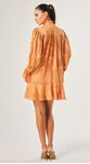 Vestido Curto Paisley Bege