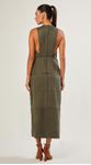 Vestido Midi Suede Com Recortes