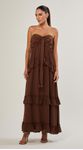 Vestido Midi Babados e Lantejoulas